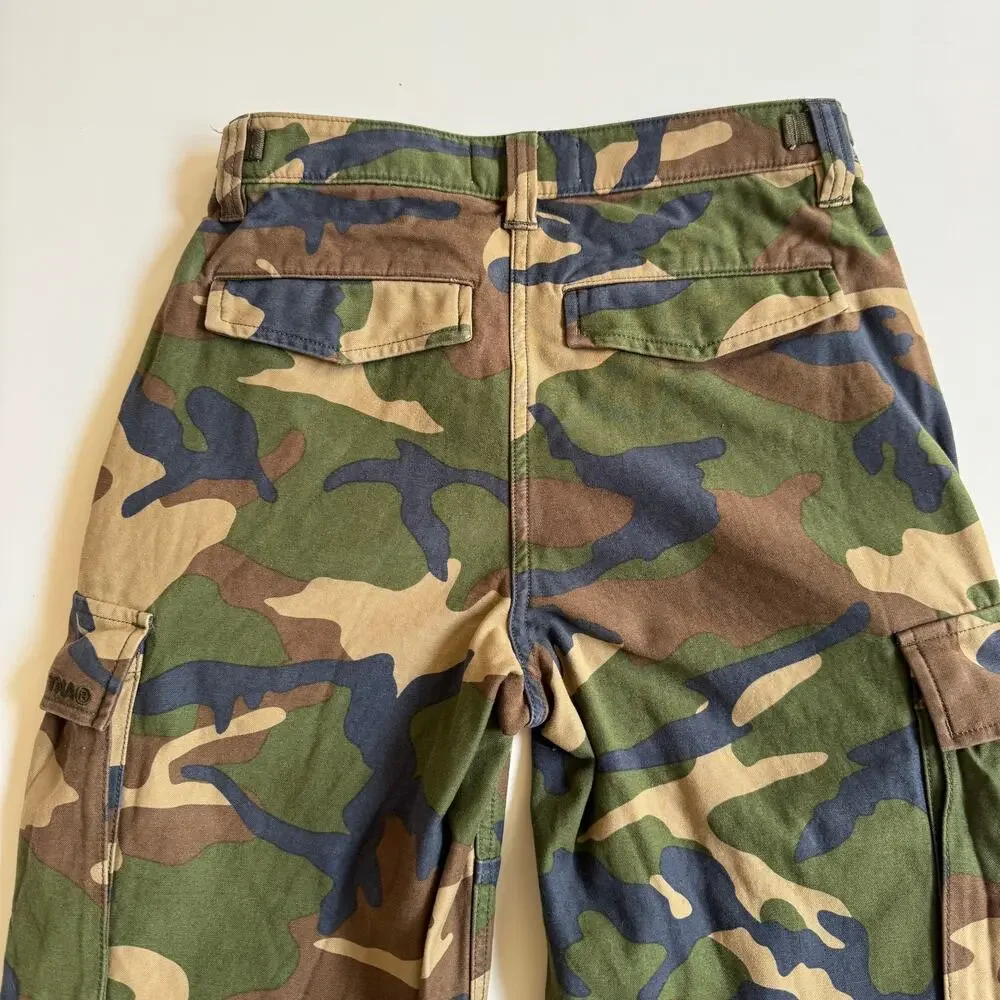 Aritzia TNA New Supply Cargo Camo Pant Mid Rise Size 00 EUC Relaxed Festival - Picture 9 of 16